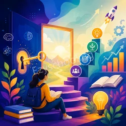 Image showing a child studying and unlocking future opportunities