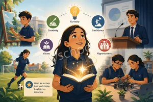 Image showing how every learner Finds Their Spark ignited through curiosity, confidence, and values