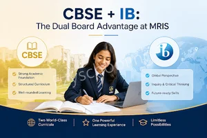 Students learning on a modern campus at Manav Rachna International School, Sector 14, Faridabad